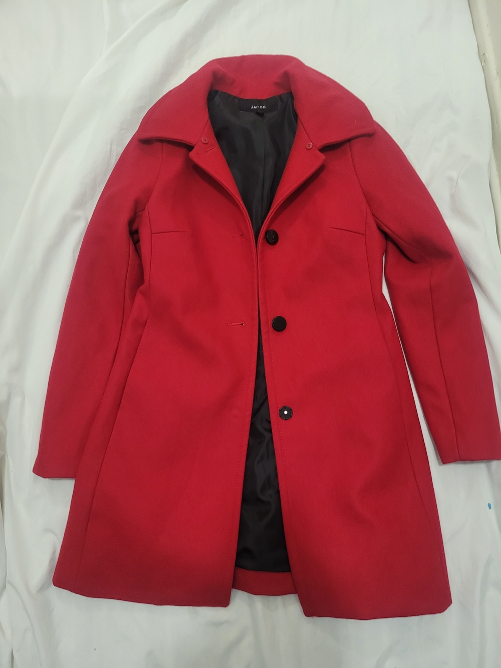 Jacob Red Women's Single-Breasted Wool-Blend Trench Coat